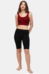 Soie Knee Length Cycling Shorts - Black — thumbnail 4