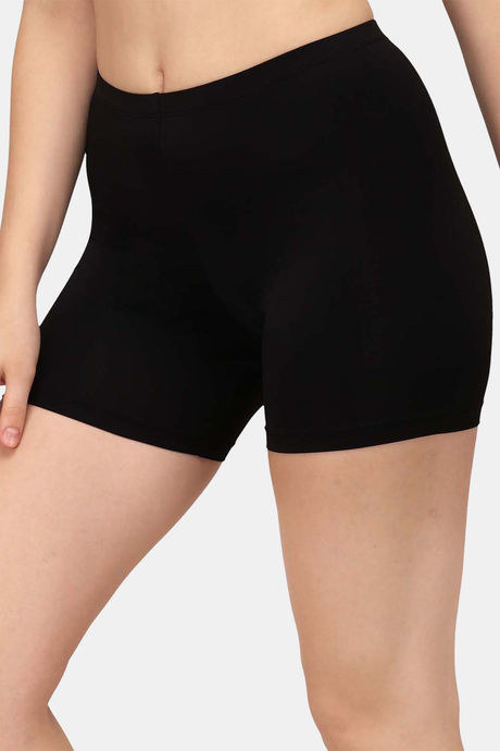 Soie Mid Thigh Length Cycling Shorts (Pack Of 2) - Bark Black — image 3