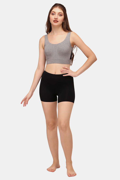 Soie Mid Thigh Length Cycling Shorts (Pack Of 2) - Bark Black — image 5