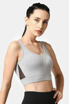 Soie Double Layered Non-Wired Full Coverage Super Support Bra - Grey Melange — thumbnail 3