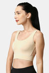 Soie Double Layered Non-Wired Full Coverage Super Support Bra - Nude — thumbnail 2