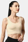 Soie Double Layered Non-Wired Full Coverage Super Support Bra - Nude — thumbnail 3