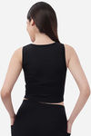 Soie Moisture Wicking Fitted Top - Black — thumbnail 2