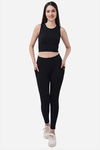 Soie Moisture Wicking Fitted Top - Black — thumbnail 5