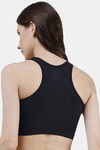 Soie Moisture Wicking Removable Padding Sports Bra - Black — thumbnail 2