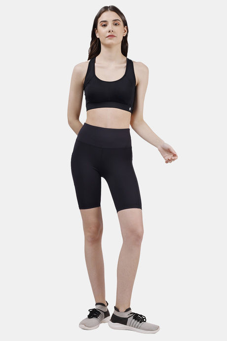 Soie Moisture Wicking Removable Padding Sports Bra - Black — image 5
