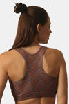 Soie Medium Impact Quick Dry Padded Sports Bra - Brown — thumbnail 2