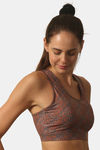 Soie Medium Impact Quick Dry Padded Sports Bra - Brown — thumbnail 3