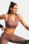 Soie Medium Impact Quick Dry Padded Sports Bra - Brown — thumbnail 4