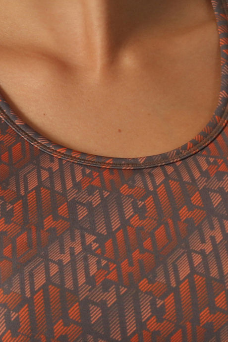 Soie Medium Impact Quick Dry Padded Sports Bra - Brown — image 5