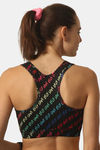 Soie Medium Impact Quick Dry Padded Sports Bra - Black — thumbnail 2