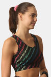 Soie Medium Impact Quick Dry Padded Sports Bra - Black — thumbnail 3