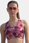Soie Medium Impact Quick Dry Padded Sports Bra - Pink — thumbnail 1