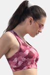 Soie Medium Impact Quick Dry Padded Sports Bra - Pink — thumbnail 3
