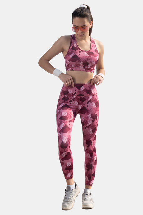 Soie Medium Impact Quick Dry Padded Sports Bra - Pink — image 4