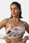 Soie Medium Impact Quick Dry Padded Sports Bra - Grey — thumbnail 1