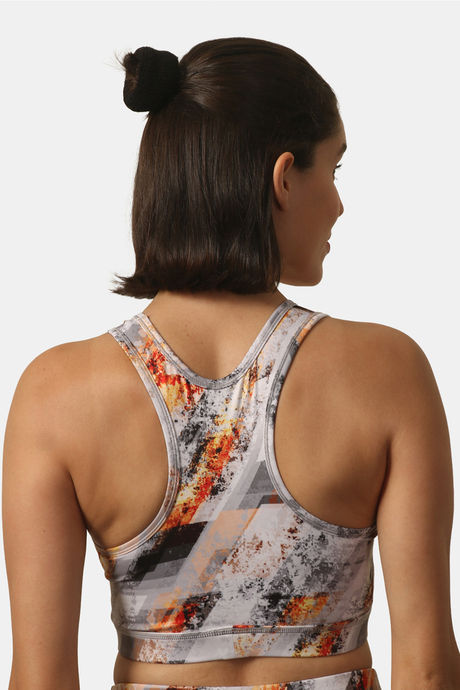 Soie Medium Impact Quick Dry Padded Sports Bra - Grey — image 2
