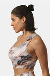 Soie Medium Impact Quick Dry Padded Sports Bra - Grey — thumbnail 3