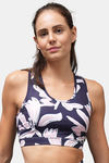 Soie Medium Impact Quick Dry Padded Sports Bra - Blue — thumbnail 1
