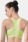 Soie Medium Impact Quick Dry Padded Sports Bra - Green — thumbnail 2