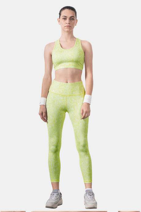 Soie Medium Impact Quick Dry Padded Sports Bra - Green — image 4