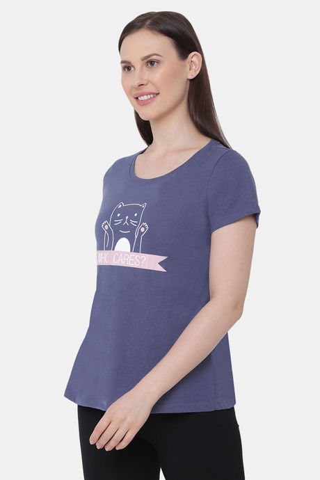 Soie Cotton Top - Blue — image 3
