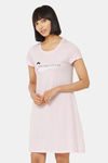 Soie Cotton Modal Knee Length Nightdress - Purple — thumbnail 3
