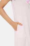 Soie Cotton Modal Knee Length Nightdress - Purple — thumbnail 8