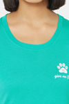 Soie Cotton Modal Knee Length Nightdress - Green — thumbnail 6