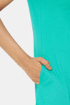 Soie Cotton Modal Knee Length Nightdress - Green — thumbnail 8