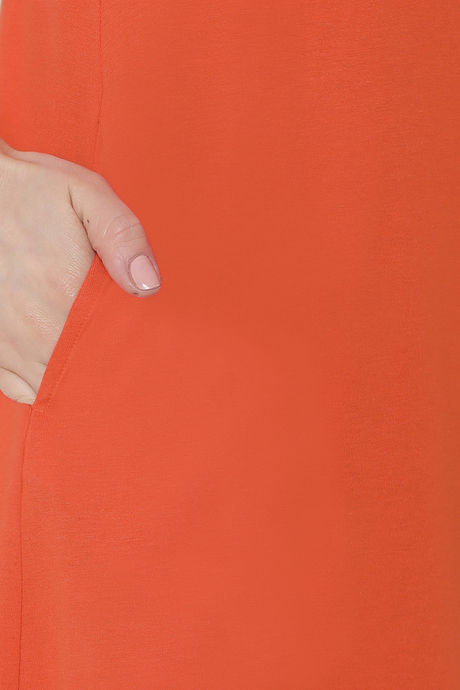 Soie Cotton Modal Knee Length Nightdress - Orange — image 8