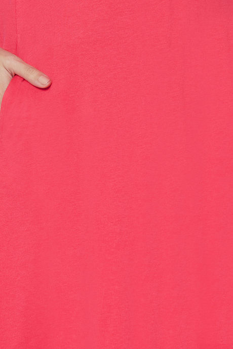 Soie Cotton Modal Knee Length Nightdress - Pink — image 9