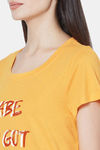 Soie Cotton Modal Knee Length Nightdress - Yellow — thumbnail 7