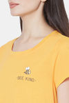 Soie Cotton Modal Knee Length Nightdress - Yellow — thumbnail 7