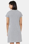 Soie Cotton Modal Knee Length Nightdress - Grey — thumbnail 1