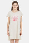 Soie Cotton Modal Knee Length Nightdress - Skin — thumbnail 1