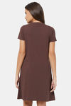 Soie Cotton Modal Knee Length Nightdress - Brown — thumbnail 4