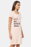 Soie Cotton Modal Knee Length Nightdress - Pink — thumbnail 2