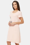Soie Cotton Modal Knee Length Nightdress - Pink — thumbnail 3