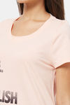 Soie Cotton Modal Knee Length Nightdress - Pink — thumbnail 7