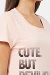 Soie Cotton Modal Knee Length Nightdress - Pink — thumbnail 8