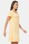 Soie Cotton Modal Knee Length Nightdress - Yellow — thumbnail 2