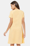 Soie Cotton Modal Knee Length Nightdress - Yellow — thumbnail 4