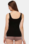 Soie Cotton Elastane Camisole - Black — thumbnail 3