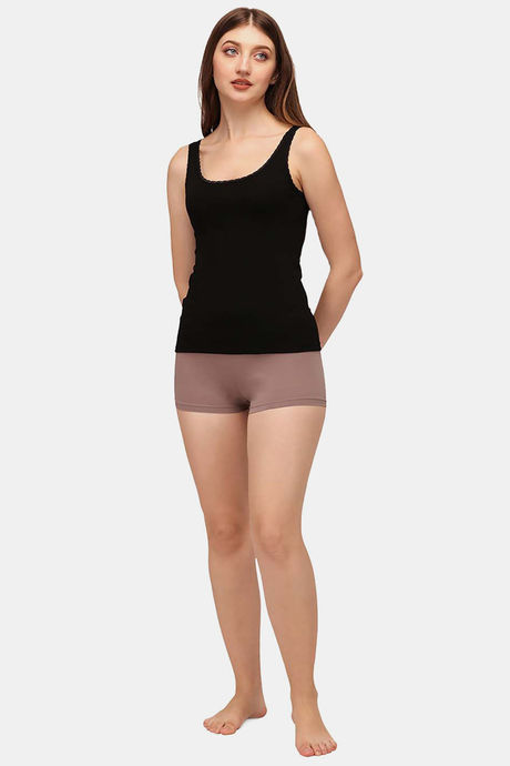Soie Cotton Elastane Camisole - Black — image 4