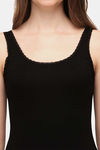 Soie Cotton Elastane Camisole - Black — thumbnail 5