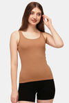 Soie Cotton Elastane Camisole - Tan — thumbnail 1