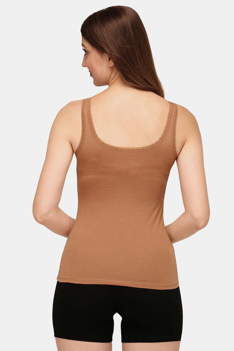 Soie Cotton Elastane Camisole - Tan — image 3