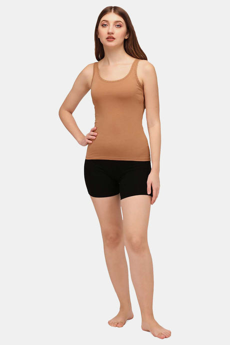Soie Cotton Elastane Camisole - Tan — image 4
