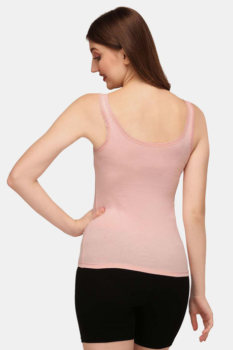 Soie Cotton Elastane Camisole (Pack of 2) - Black Peach — image 4
